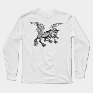 Vintage Pegasus Cartoon Long Sleeve T-Shirt